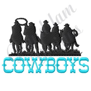 Cowboys Silhouette - Machine Embroidery Design, Embroidery Designs, Embroidery, Embroidery Patterns, Embroidery Files, Instant Download