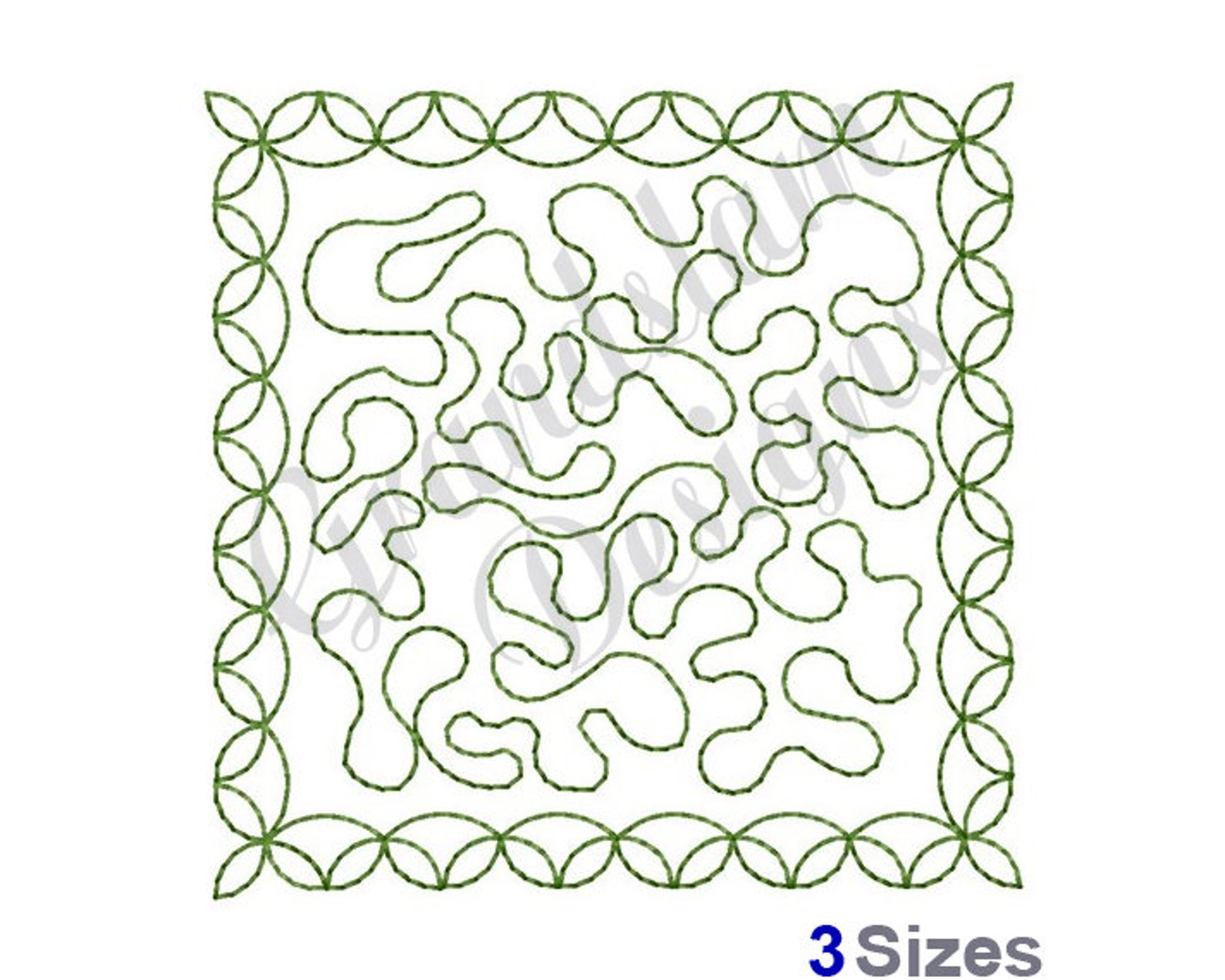Random Stipple Machine Square Stipple Machine Embroidery Design Framed Stipple (instant ...