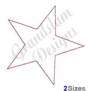 May include: A red outline of a five-pointed star.