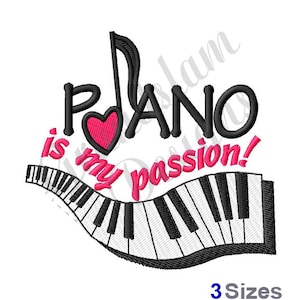 Piano Keys - Machine Embroidery Design
