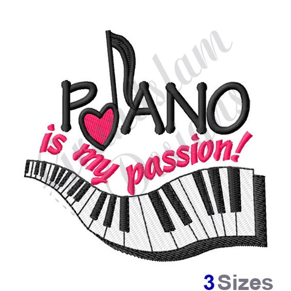 Piano Keys - Machine Embroidery Design