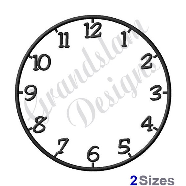 Clock Face - Machine Embroidery Design