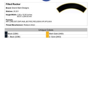Filled Rocker Curved Banner - Machine Embroidery Design, Embroidery ...