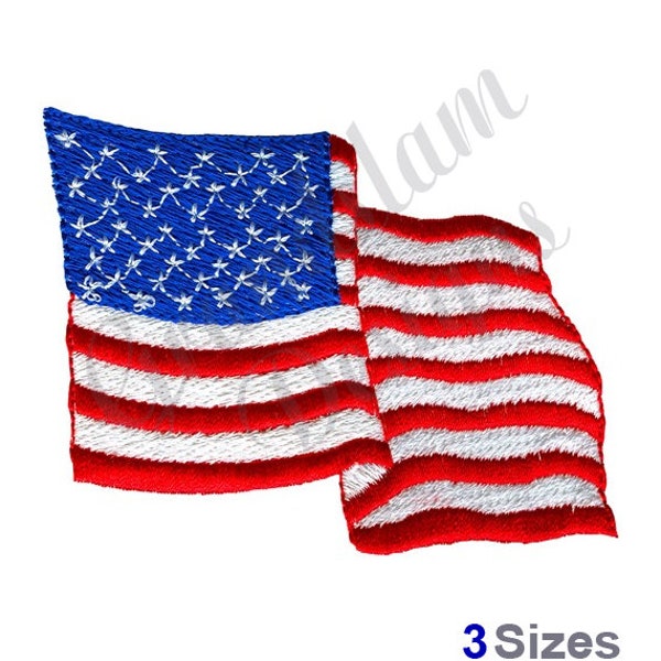 American Flag - Machine Embroidery Design