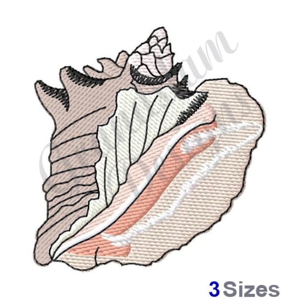 Queen Conch Sea Shell - Machine Embroidery Design