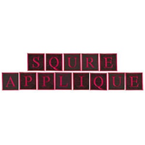 Lettertypeset met vierkante appliqué borduurwerk - Sweetheart Machine Embroidery-alfabetlettertype