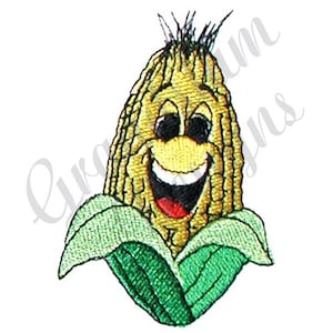 Cara de mazorca de maíz - Diseño de bordado a máquina