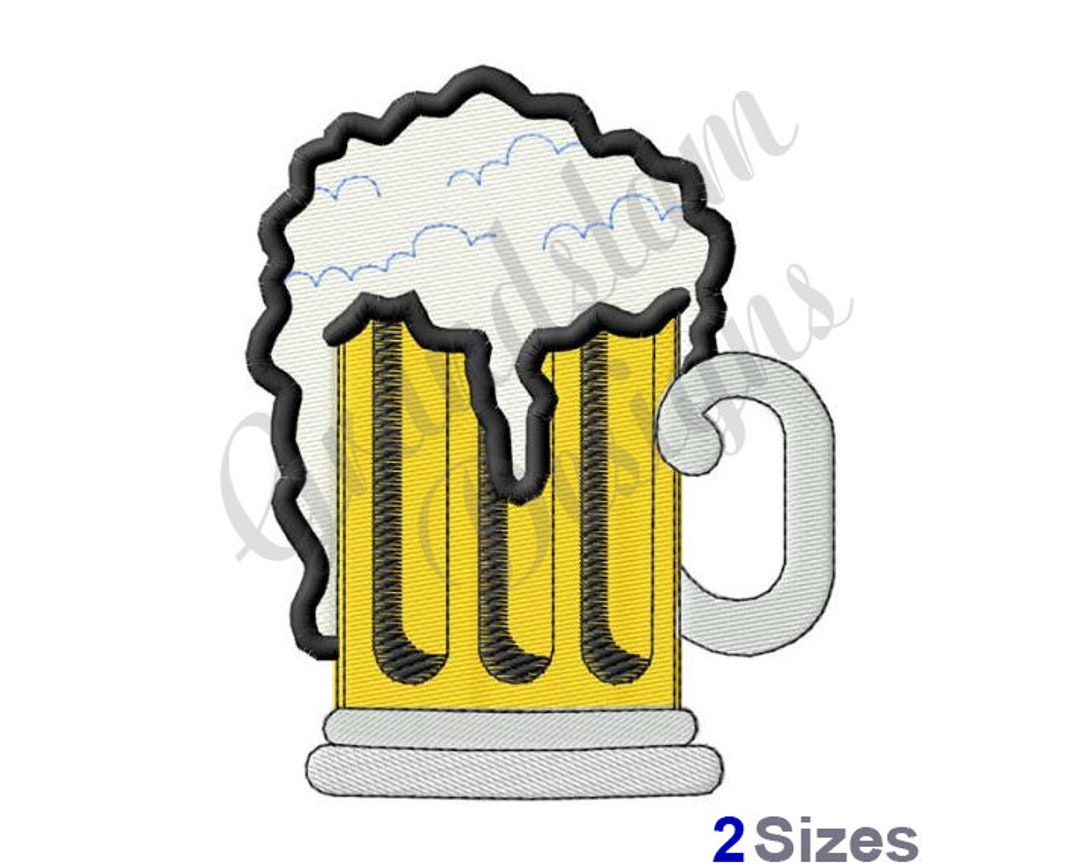 Beer Mug Machine Embroidery Design Etsy
