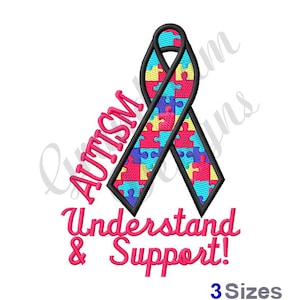 Autism Support - Machine Embroidery Design, Embroidery Designs, Machine Embroidery, Embroidery Patterns, Embroidery Files, Instant Download