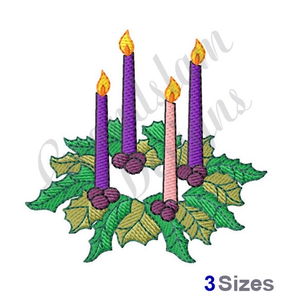 Advent Wreath - Machine Embroidery Design, Embroidery Designs, Machine Embroidery, Embroidery Patterns, Embroidery Files, Instant Download