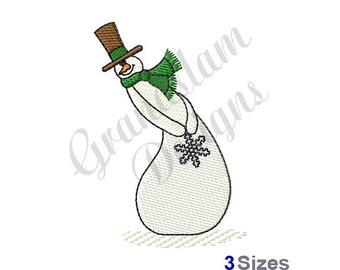 Leaning Snowman - Machine Embroidery Design, Embroidery Designs, Machine Embroidery, Embroidery Patterns, Embroidery Files, Instant Download