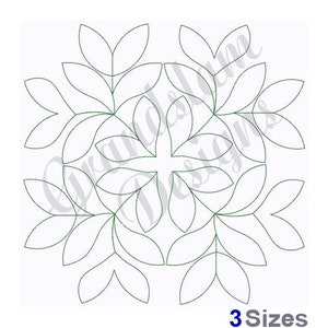 Outline Of Leaves Quilt Block - Machine Embroidery Design, Embroidery Designs, Embroidery Patterns, Embroidery Files, Instant Download
