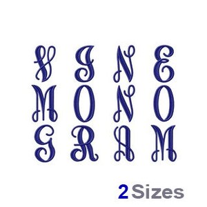 Vine Monogram Embroidery Font Set - Sweetheart Machine Embroidery Alphabet Font