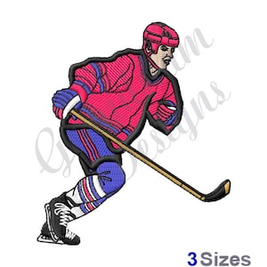 Hockey Player - Machine Embroidery Design