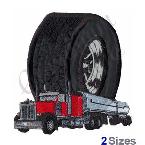 Appliqué Tire Semi Truck - Disegno per ricamo a macchina, Disegni per ricamo, Ricamo, Modelli per ricamo, File per ricamo, Download immediato