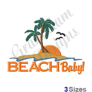 Beach Baby - Machine Embroidery Design
