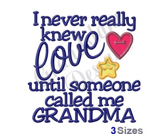 Grandma Love - Machine Embroidery Design