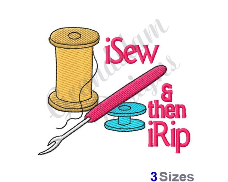 Sewing & Ripping Machine Embroidery Design Etsy