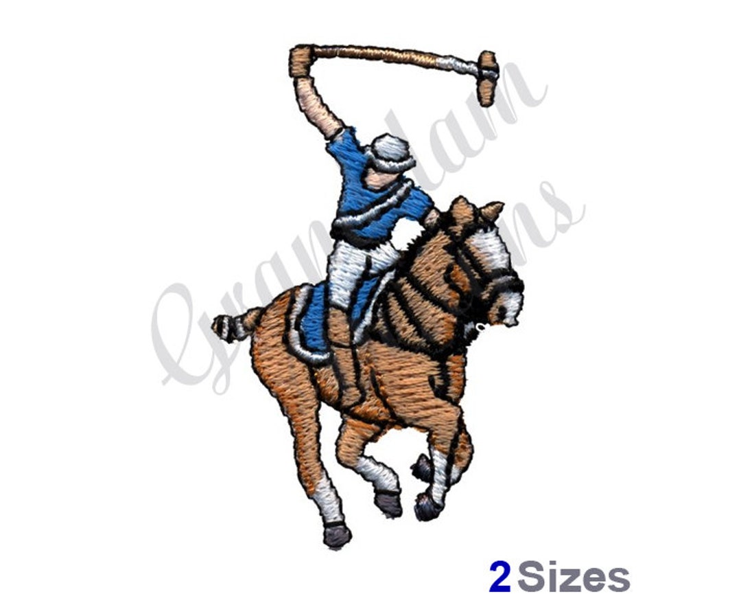 Buy Polo Horse Player Machine Embroidery Design Online in India
