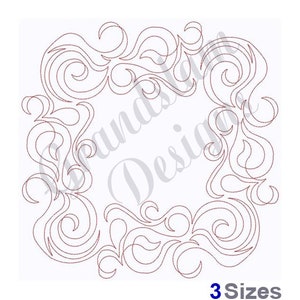 Scroll Border Quilt Block - Machine Embroidery Design, Embroidery Designs, Embroidery Patterns, Embroidery Files, Instant Download