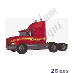 Semi-Truck - Machine Embroidery Design