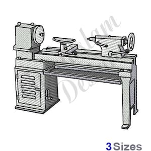 Wood Turning Lathe - Machine Embroidery Design