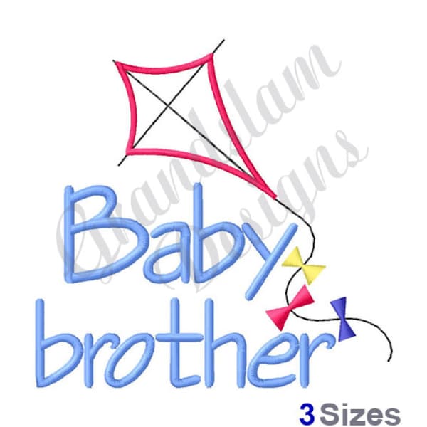 Baby Brother Kite - Machine Embroidery Design