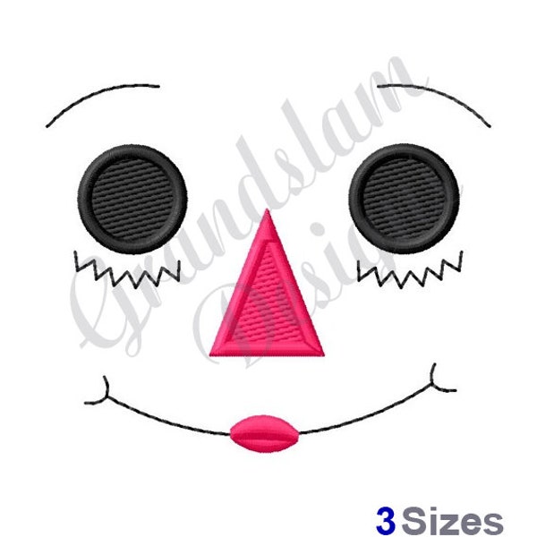 Raggedy Ann Doll Face - Machine Embroidery Design, Embroidery Designs, Embroidery, Embroidery Patterns, Embroidery Files, Instant Download