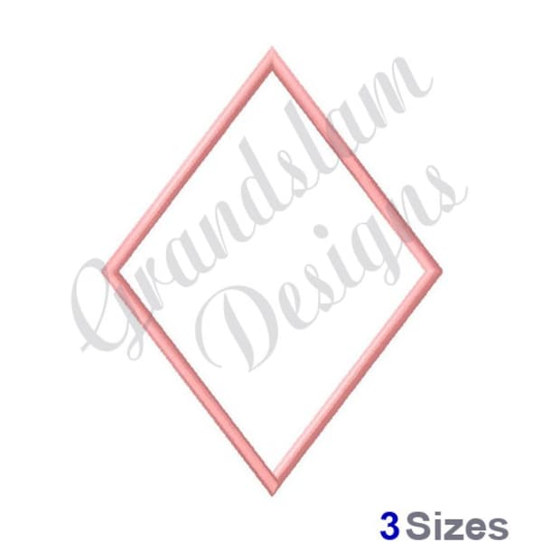 Diamond Shape Outline - Machine Embroidery Design