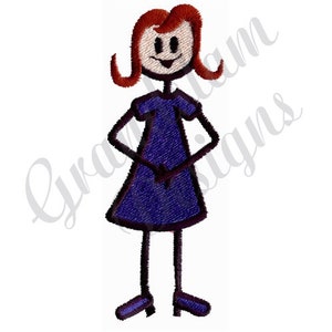 Stick Girl - Machine Embroidery Design