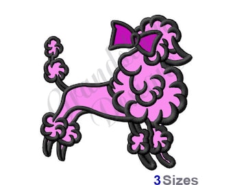 Poodle Applique - Machine Embroidery Design, Embroidery Designs, Machine Embroidery, Embroidery Patterns, Embroidery Files, Instant Download