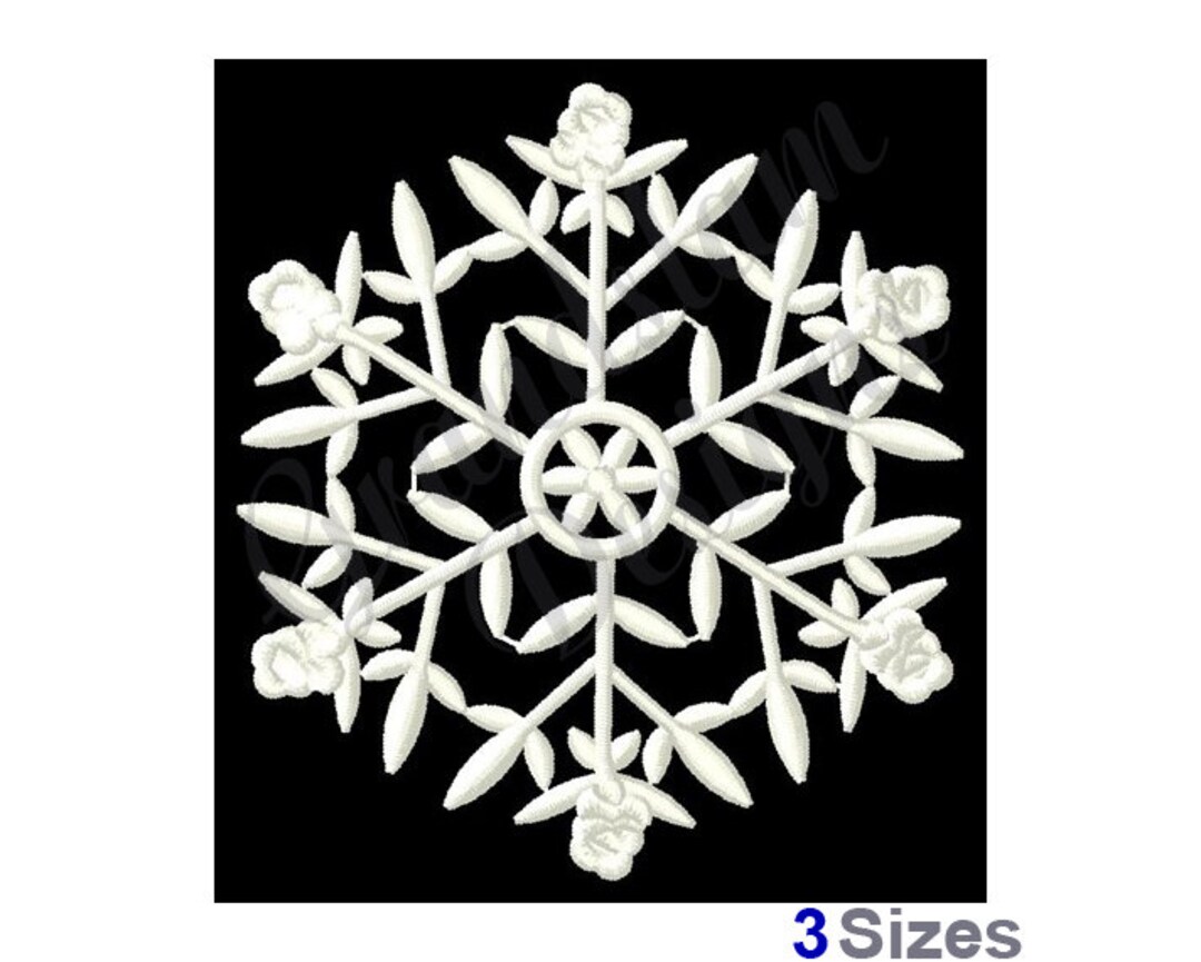 FSL Flower Snowflake - Machine Embroidery Design - Etsy