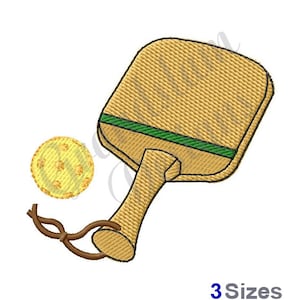 Pickle Ball & Paddle - Machine Embroidery Design