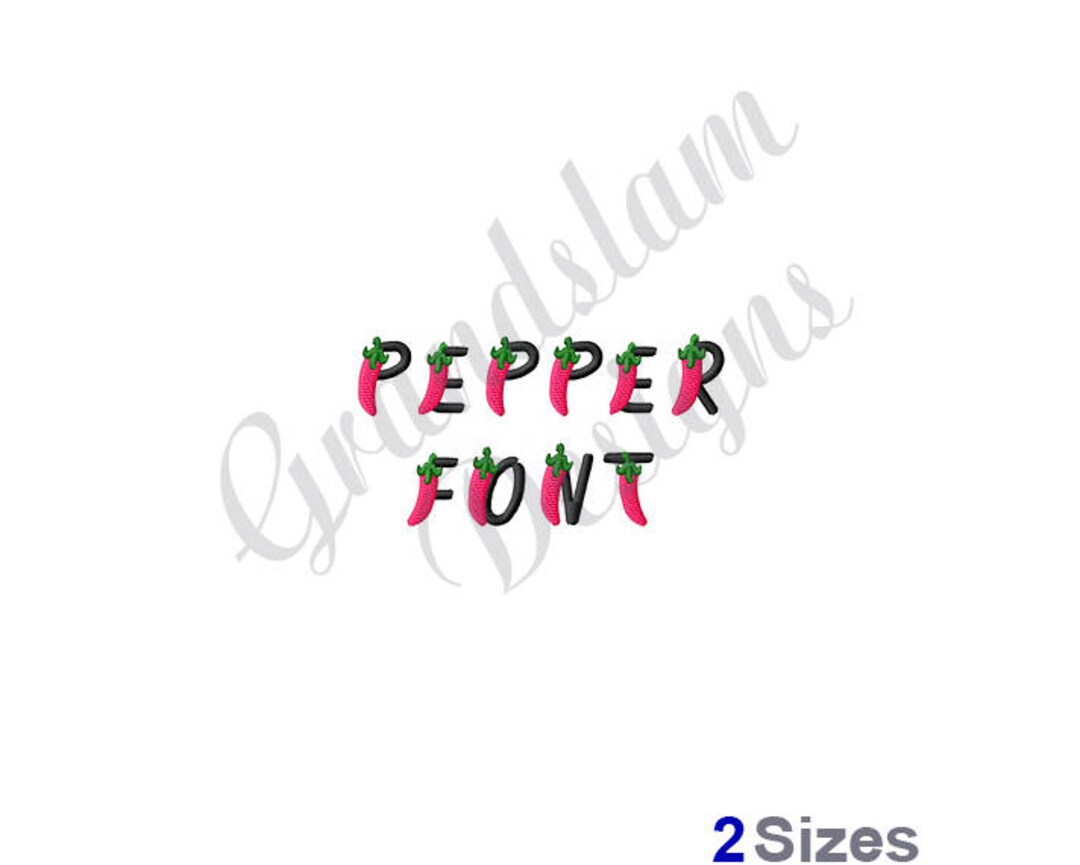 Pepper Embroidery Font Set - Sweetheart Alphabet (digital Download) - Etsy