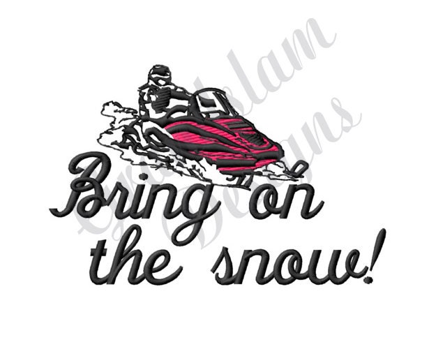 Bring on the Snow Machine Embroidery Design Embroidery Etsy