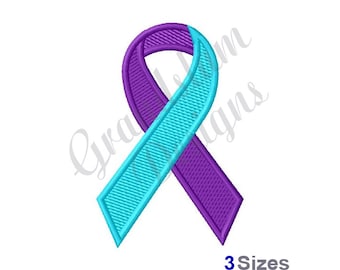 Suicide Ribbon - Machine Embroidery Design, Embroidery Designs, Machine Embroidery, Embroidery Patterns, Embroidery Files, Instant Download