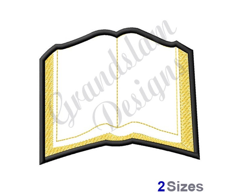 Open bible machine embroidery design  etsy