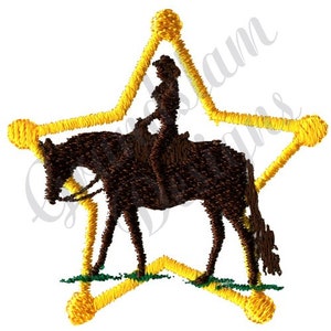 Star And Horseback Rider -Machine Embroidery Design, Embroidery Designs, Embroidery, Embroidery Patterns, Embroidery Files, Instant Download