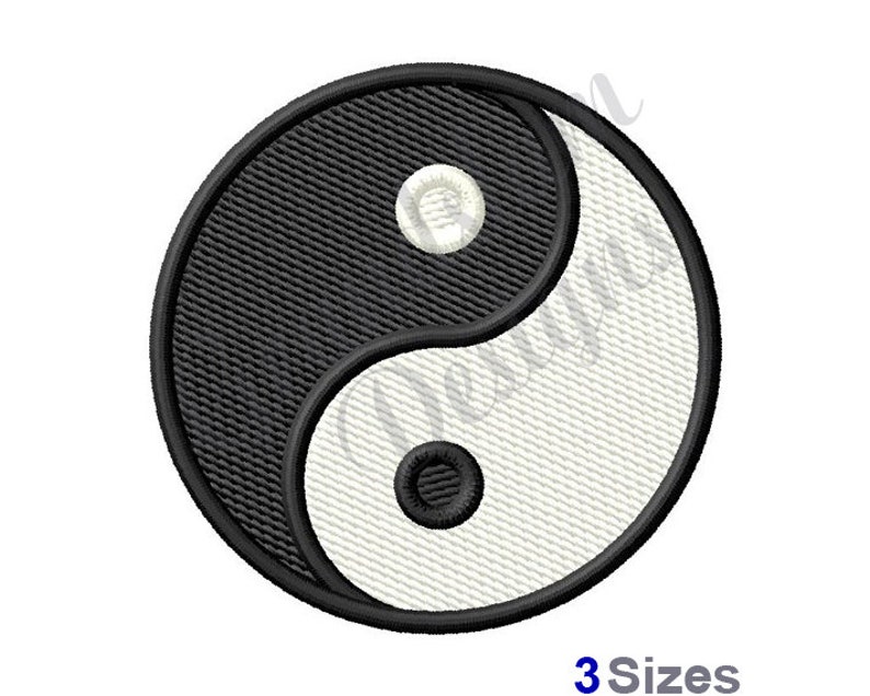 Yin Yang Machine Embroidery Design Etsy
