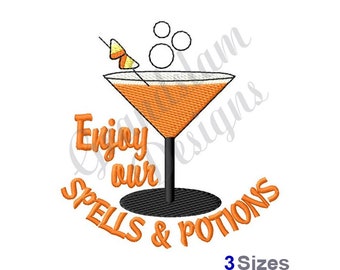 Witch Drink Halloween - Machine Embroidery Design, Embroidery Designs, Embroidery, Embroidery Patterns, Embroidery Files, Instant Download