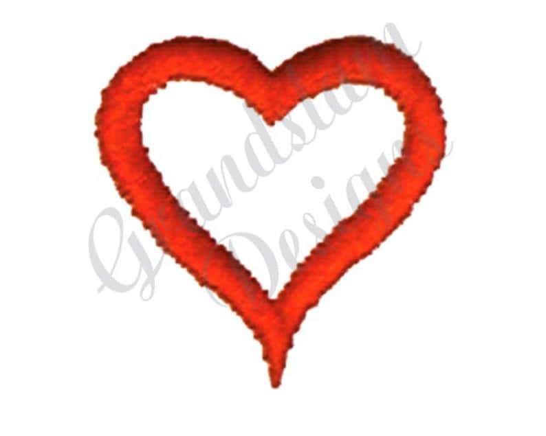 Heart Outline Machine Embroidery Design Embroidery Designs Etsy