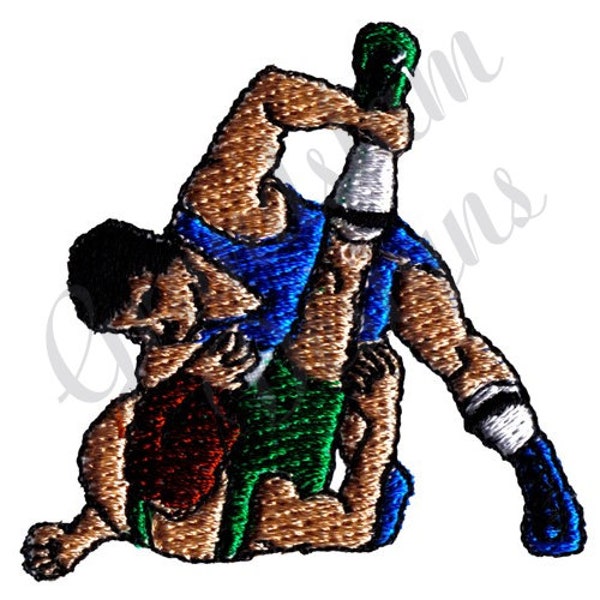 Wrestlers - Machine Embroidery Design