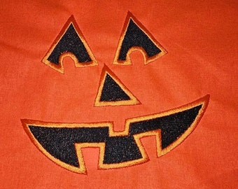 Pumpkin Face - machineborduurontwerp, borduurontwerpen, machineborduurwerk, borduurpatronen, borduurbestanden, direct downloaden