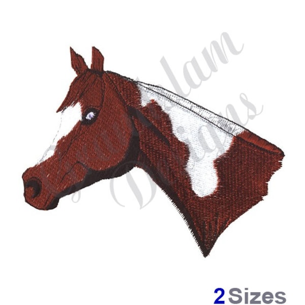Painted Horse Head - Machine Embroidery Design