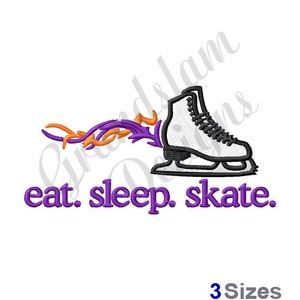 Eat Sleep Ice Skate  - Machine Embroidery Design
