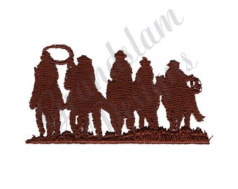 Riders Silhouette - Machine Embroidery Design