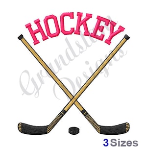 Hockey Cross Sticks - Machine Embroidery Design