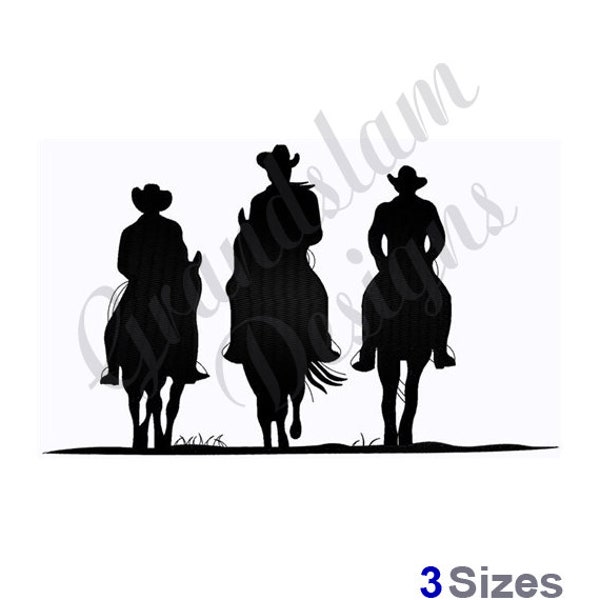 Three Horses Silhouette - Machine Embroidery Design, Embroidery Designs, Embroidery, Embroidery Patterns, Embroidery Files, Instant Download