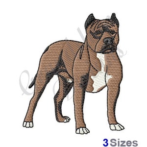 Diseño de bordado a máquina de Staffordshire Terrier, diseños de bordado, patrones de bordado, archivos de bordado, descarga instantánea