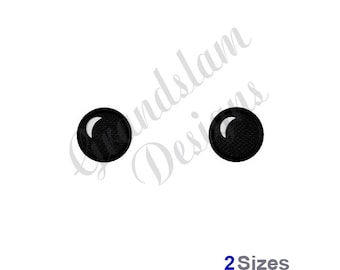 Cartoon Round Eyes Embroidery Design – Machine Embroidery File (Instant Download)